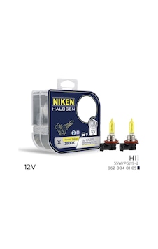Niken 12v H11 55w Sarı Işık Ampul Pg319-2 2800k - Ekolmaks