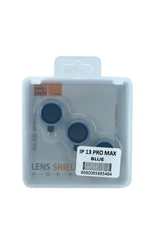 Nettech Apple Uyumlu iPhone 13 Pro Max Damla Model 3in Kamera Cam Koruyucu - Mavi