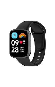 Xiaomi Redmi Watch 3 Active Uyumlu Kordon Ayarlanabilir Soft Yüzey Yumuşak Silikon Kayış Siyah Xiaomi Redmi Watch 3 Active Uyumlu Kordon Ayarlanabilir Soft Yüzey Yumuşak Silikon Kayış Siyah