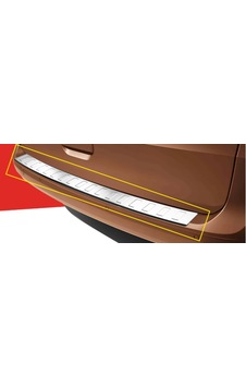 Volkswagen Uyumlu Caddy 2021- Arka Tampon Üstü Koruma Paslanmaz Çelik