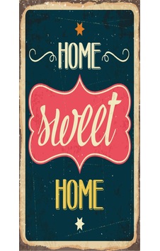 Home Sweet Home (10 CM X 20 CM) mini retro ahşap poster Home Sweet Home (10 CM X 20 CM) mini retro ahşap poster