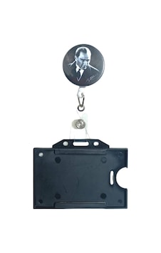 Atatürk Metal Yoyo Ve Siyah Yatay Kartlık ,yaka Kartı, Atatürk Metal Yoyo Ve Siyah Yatay Kartlık ,yaka Kartı,