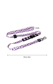 Patterned Recycled Hands Free Leash Pembe - Pudra Patterned Recycled Hands Free Leash Pembe - Pudra