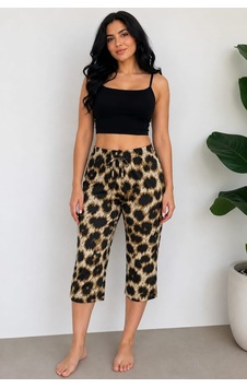 Pemilo Kadın Leopar Desen Milan Kapri Tek Alt Kahverengi Pemilo Kadın Leopar Desen Milan Kapri Tek Alt Kahverengi