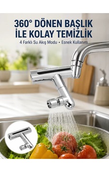 360 Dönüşlü Su Akışı Başlığı 4& 039 Ü 1 Arada Kullanım Yeni Nesil Çok Renkli 360 Dönüşlü Su Akışı Başlığı 4& 039 Ü 1 Arada Kullanım Yeni Nesil Çok Renkli