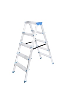 5+5 Çift Basamaklı Alüminyum Metal Merdiven Yükseklik 115cm Baş Genişlik 8cm 5468 5+5 Çift Basamaklı Alüminyum Metal Merdiven Yükseklik 115cm Baş Genişlik 8cm 5468
