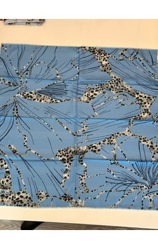 N Craft Desıgn Leopar Çiçek Fuları Saks Mavi N Craft Desıgn Leopar Çiçek Fuları Saks Mavi