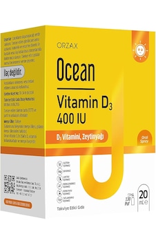 Ocean Vıtamın D 400 Iu 20 Ml Oral Sprey Ocean Vıtamın D 400 Iu 20 Ml Oral Sprey
