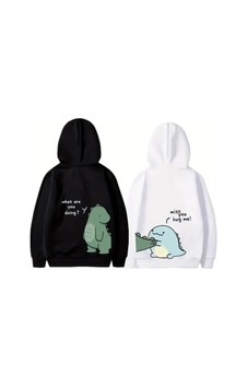 Velmora Fashion Sevgililer Günü Baskılı Oversize Kapüşonlu Sweatshirt Hoodie - Beyaz Velmora Fashion Sevgililer Günü Baskılı Oversize Kapüşonlu Sweatshirt Hoodie - Beyaz