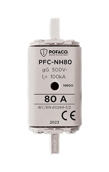 Pofaco Pfc-nh80 80a Nh 00 Boy Bıçaklı Sigorta Pofaco Pfc-nh80 80a Nh 00 Boy Bıçaklı Sigorta