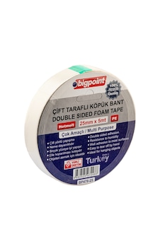 Bigpoint Çift Taraflı Köpük Bant 25mmx5m Bigpoint Çift Taraflı Köpük Bant 25mmx5m
