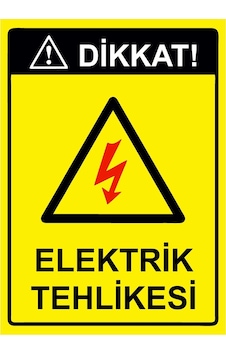 Dikkat Elektrik Tehlikesi İsg Uyarı Levhası Pvc A4 21x30 Cm Dikkat Elektrik Tehlikesi İsg Uyarı Levhası Pvc A4 21x30 Cm