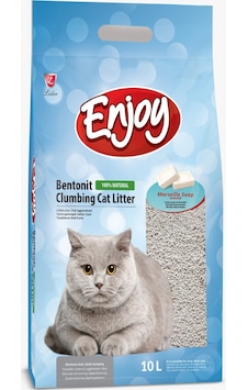 Enjoy Marsilya Sabunu Kokulu İnce Topaklaşan Bentonit Kedi Kumu 10 L Enjoy Marsilya Sabunu Kokulu İnce Topaklaşan Bentonit Kedi Kumu 10 L