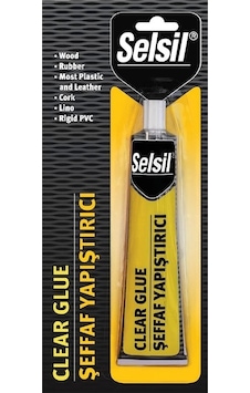 Selsil Clear Glue 70g Şeffaf Süper Yapıştırıcı Kağıt - Ahşap - Metal - Deri 4533