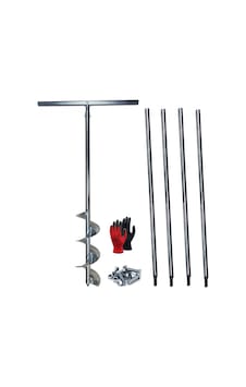 Galvaniz Toprak Burgusu Uzatmalı Sondaj Aleti Çap 15 cm Boy 5 mt