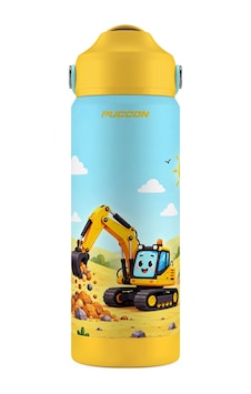 Puccon 540 Ml İş Makinesi Baskılı Sarı - Mavi Erkek Çocuk Pipetli Çelik Termos Matara/suluk - 60046 Puccon 540 Ml İş Makinesi Baskılı Sarı - Mavi Erkek Çocuk Pipetli Çelik Termos Matara/suluk - 60046