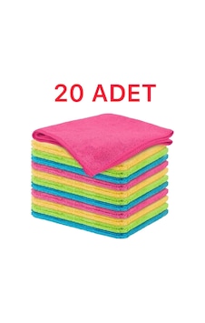 Mikrofiber Parlak Temizlik Bezi 20'li 40x40 Mutfak Yer Banyo Temizleme Bezi Karısık Renk Çok Renkli Mikrofiber Parlak Temizlik Bezi 20'li 40x40 Mutfak Yer Banyo Temizleme Bezi Karısık Renk Çok Renkli