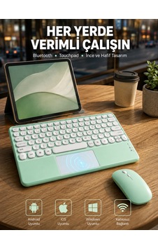 Tek Bluetooth Touchpad Klavye Ultra İnce Taşınabilir Q Klavye Yeni Nesil Najmaddin Tek Bluetooth Touchpad Klavye Ultra İnce Taşınabilir Q Klavye Yeni Nesil Najmaddin
