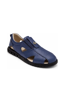 Rks Shoes Çocuk Sandalet Lastikli Rahat Kullanım Deri Lacivert Rks Shoes Çocuk Sandalet Lastikli Rahat Kullanım Deri Lacivert