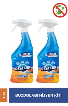 Resteril Doğal Alkolsüz Dezenfektan Yüzey Hijyen Spreyi 2 x 750 ML