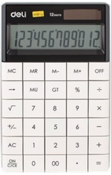 Deli 1589 Hesap Makinesi 12 Hane Beyaz Deli 1589 Hesap Makinesi 12 Hane Beyaz