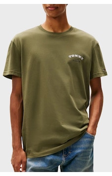 Tommy Jeans Erkek T Shirt Dm0dm22318 Gy1 Koyu Yeşil Tommy Jeans Erkek T Shirt Dm0dm22318 Gy1 Koyu Yeşil
