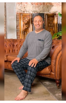 Aydoğan Erkek Emir Büyük Beden Kışlık Termal Gri Pijama Takımı 0625 Aydoğan Erkek Emir Büyük Beden Kışlık Termal Gri Pijama Takımı 0625