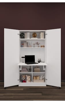 Lüks Dolaplı Çalışma Masası Kitaplıklı Raflı Bilgisayar Ofis Ders Çalışma Yemek Masası Md01 Beyaz Lüks Dolaplı Çalışma Masası Kitaplıklı Raflı Bilgisayar Ofis Ders Çalışma Yemek Masası Md01 Beyaz