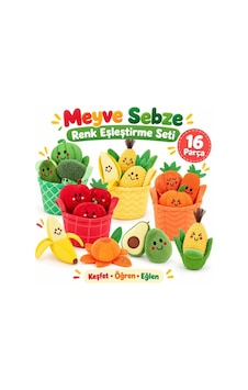 Robokids Montessori Meyve Sebze Renk Eşleştirme Duyusal Bebek Oyuncağı 16 Parça Robokids Montessori Meyve Sebze Renk Eşleştirme Duyusal Bebek Oyuncağı 16 Parça