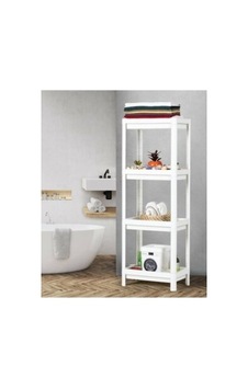 Shelf Unit Maggie Omberg Om-1016-0530-0251 4 Çukur Raflı Beyaz Dikdörtgen Raf Ünitesi