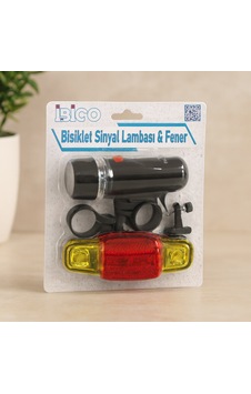 2in1 Bisiklet Feneri Sinyalli Pilli Lamba