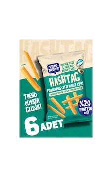 Hashtag Fırınlanmış Nohut Cipsi Deniz Tuzu & Avokado Aromalı Çeşnili 6 Adet Trio Move Hashtag Fırınlanmış Nohut Cipsi Deniz Tuzu & Avokado Aromalı Çeşnili 6 Adet Trio Move