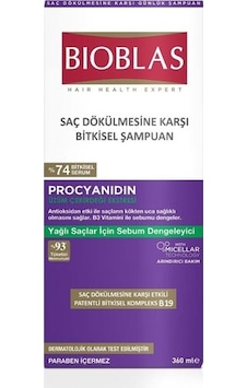 Bioblas Yağlı Saçlar İçin Saç Dökülmesine Karşı Şampuan 360 ML Bioblas Yağlı Saçlar İçin Saç Dökülmesine Karşı Şampuan 360 ML