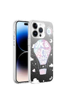 Apple Uyumlu iPhone 14 Pro Kılıf Desenli Zore Silver Sert Kapak Apple Uyumlu iPhone 14 Pro Kılıf Desenli Zore Silver Sert Kapak