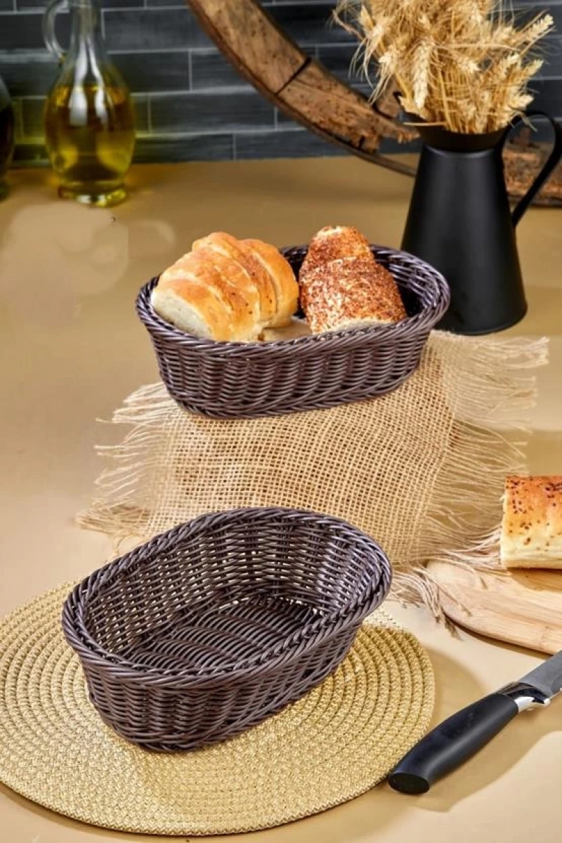 Cooker Hasır Ekmek Sepeti Çok Renkli Cooker Hasır Ekmek Sepeti Çok Renkli