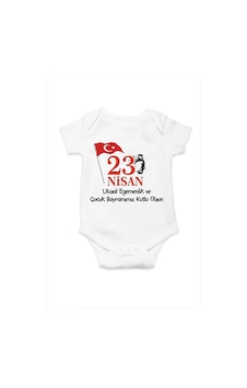 Hediyenza 23 Nisan Ulusal Egemenlik ve Çocuk Bayramı Özel Tasarım Bebek Zıbın Pamuklu Çıtçıtlı Body Beyaz Hediyenza 23 Nisan Ulusal Egemenlik ve Çocuk Bayramı Özel Tasarım Bebek Zıbın Pamuklu Çıtçıtlı Body Beyaz