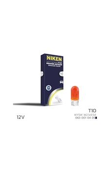 Niken 12v T10 Park Ampulü W5w Amber W2.1x9.5d 10 Lu