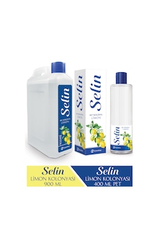 Selin 80 Derece Limon Kolonyası Bidon 900 ML + Selin 80 Derece Limon Kolonyası Pet Şişe 400 ML