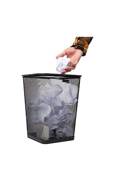 Reader Mesh Çöp Kovası, Atık Kağıt Sepeti, Kare, Ofis, Metal Örgü, 9.8 "u X 9.8" G X 12.25" H, 4'lü Set, Siyah 10l Siyah