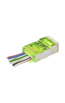 Cat6e Ez Rj45 Metal Konnektör 100 Adet Plastik Kutu - Yeşil Nd2417 Şeffaf Cat6e Ez Rj45 Metal Konnektör 100 Adet Plastik Kutu - Yeşil Nd2417 Şeffaf