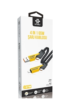 4 Ü 1 Arada 65w Pd 27w Destekli Usb-a / Type-c / Lightning Uyumlu Arbaks Arb-121 4 Ü 1 Arada 65w Pd 27w Destekli Usb-a / Type-c / Lightning Uyumlu Arbaks Arb-121