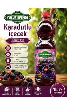 Yusuf Efendi Karadut 1l Ferahlatıcı Karadut Aromalı Gazsız İçecek Yusuf Efendi Karadut 1l Ferahlatıcı Karadut Aromalı Gazsız İçecek
