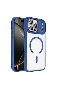 Zore Apple Uyumlu iPhone 17 Pro Max İle Kılıf Wireless Şarj Özellikli Krom M-safe Silikon Kapak Lacivert Zore Apple Uyumlu iPhone 17 Pro Max İle Kılıf Wireless Şarj Özellikli Krom M-safe Silikon Kapak Lacivert