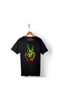 Reggae Özgürlük Işareti Rasta Iı Tımelıne Erkek Tişört