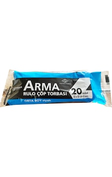Arma Orta Boy Çöp Torbası Poşeti Siyah 30 L 20'li 55 x 60 CM Arma Orta Boy Çöp Torbası Poşeti Siyah 30 L 20'li 55 x 60 CM