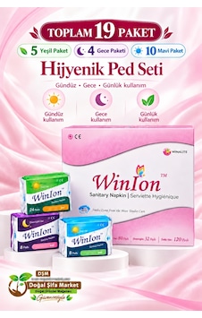 Winion Winalite Negatif İyonlu Hijyenik Ped Karma 3'lü Winion Winalite Negatif İyonlu Hijyenik Ped Karma 3'lü