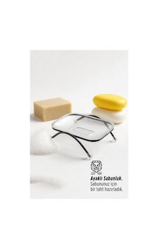Ayaklı Sabunluk Su Giderli, Şeffaf Tasarım, 12 X 9 Cm, Tezgah Üstü Kullanım Ilkel-rssrvs Çok Renkli Ayaklı Sabunluk Su Giderli, Şeffaf Tasarım, 12 X 9 Cm, Tezgah Üstü Kullanım Ilkel-rssrvs Çok Renkli