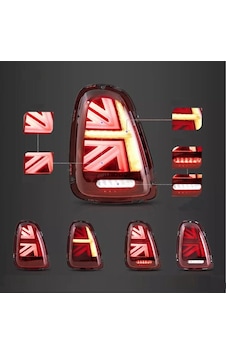 Autogp Mini Cooper R55 R56 R57 Union Jack Stop Lambası Ledli Kırmızı 2008 / 2014 Çok Renkli Autogp Mini Cooper R55 R56 R57 Union Jack Stop Lambası Ledli Kırmızı 2008 / 2014 Çok Renkli