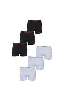 Hepsine Rakip Tutku İç Giyim 6'lı Paket Erkek Çocuk Pamuklu Elastan Boxer Tec0133 Beyaz - Siyah Hepsine Rakip Tutku İç Giyim 6'lı Paket Erkek Çocuk Pamuklu Elastan Boxer Tec0133 Beyaz - Siyah
