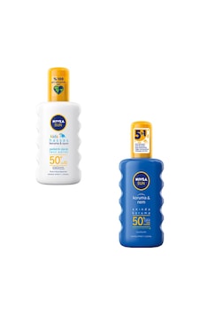 Nivea Sun SPF50+ Nemlendirici Güneş Spreyi 200 ML + Nivea Sun SPF50+ Kids Sprey 200 ML Nivea Sun SPF50+ Nemlendirici Güneş Spreyi 200 ML + Nivea Sun SPF50+ Kids Sprey 200 ML